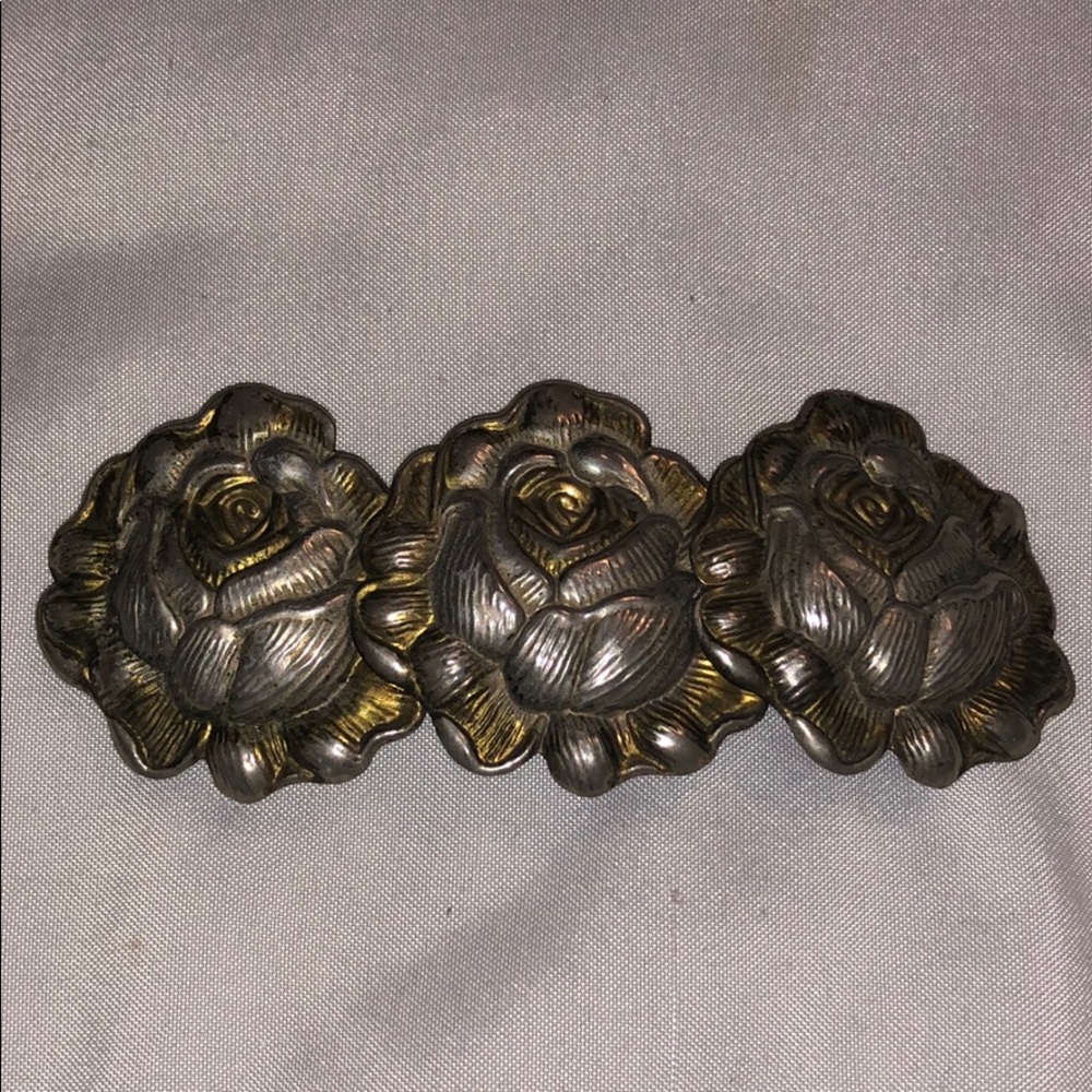 Rusted color Floral Hair Clip